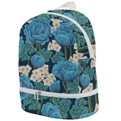 Blue Roses Zip Bottom Backpack