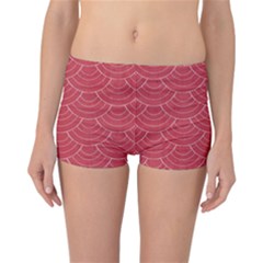 Red Sashiko Reversible Boyleg Bikini Bottoms by goljakoff