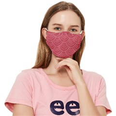 Red Sashiko Fitted Cloth Face Mask (adult) by goljakoff