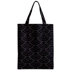 Black Sashiko Ornament Zipper Classic Tote Bag by goljakoff