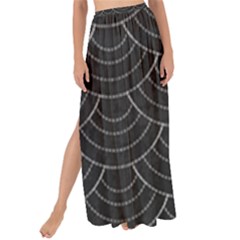 Black Sashiko Ornament Maxi Chiffon Tie-up Sarong by goljakoff