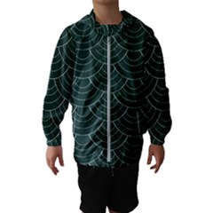 Green Sashiko Kids  Hooded Windbreaker by goljakoff