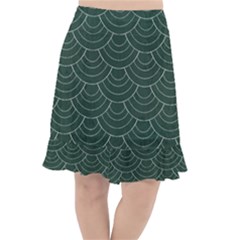 Green Sashiko Fishtail Chiffon Skirt by goljakoff