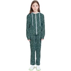 Green Sashiko Kids  Tracksuit by goljakoff