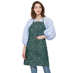 Green Sashiko Pocket Apron by goljakoff