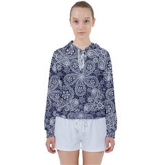 White Flower Mandala Women s Tie Up Sweat by goljakoff