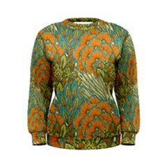 Orange Flowers Women s Sweatshirt by goljakoff