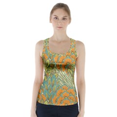 Orange Flowers Racer Back Sports Top by goljakoff