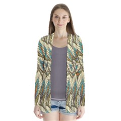 Field Leaves Drape Collar Cardigan by goljakoff