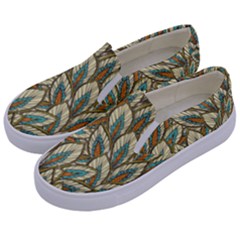 Field Leaves Kids  Canvas Slip Ons by goljakoff