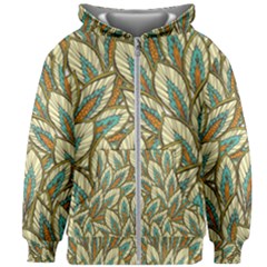 Field Leaves Kids  Zipper Hoodie Without Drawstring by goljakoff