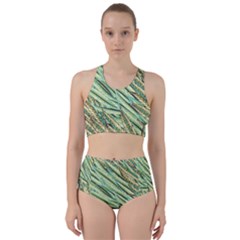 Green Leaves Racer Back Bikini Set by goljakoff