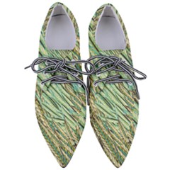 Green Leaves Pointed Oxford Shoes by goljakoff