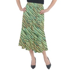 Green Leaves Midi Mermaid Skirt by goljakoff