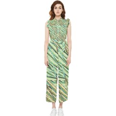 Green Leaves Women s Frill Top Jumpsuit by goljakoff