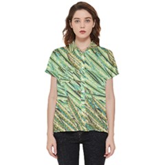 Green Leaves Short Sleeve Pocket Shirt by goljakoff