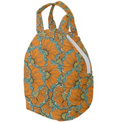 Orange Flowers Travel Backpacks by goljakoff