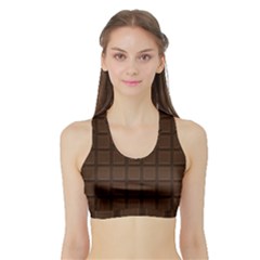 Chocolate Sports Bra With Border by goljakoff