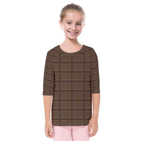 Milk Chocolate Kids  Quarter Sleeve Raglan Tee by goljakoff