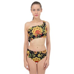 Vintage khokhloma Spliced Up Two Piece Swimsuit