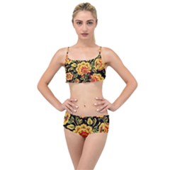 Vintage Khokhloma Layered Top Bikini Set by goljakoff