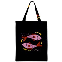 Fish Pisces Astrology Star Zodiac Zipper Classic Tote Bag by HermanTelo