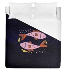 Fish Pisces Astrology Star Zodiac Duvet Cover (queen Size)