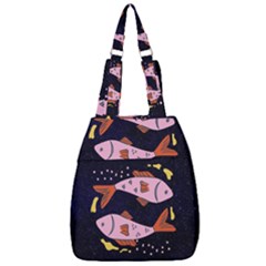 Fish Pisces Astrology Star Zodiac Center Zip Backpack by HermanTelo