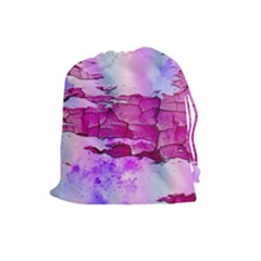 Background Crack Art Abstract Drawstring Pouch (large) by Mariart