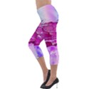 Background Crack Art Abstract Lightweight Velour Capri Leggings  View3