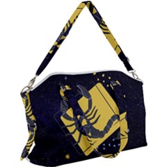Zodiak Scorpio Horoscope Sign Star Canvas Crossbody Bag
