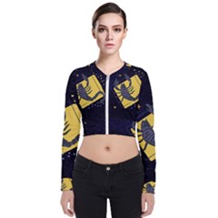 Zodiak Scorpio Horoscope Sign Star Long Sleeve Zip Up Bomber Jacket