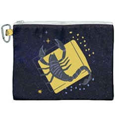 Zodiak Scorpio Horoscope Sign Star Canvas Cosmetic Bag (xxl) by Alisyart