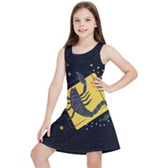 Zodiak Scorpio Horoscope Sign Star Kids  Lightweight Sleeveless Dress