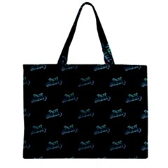 Just Beauty Words Motif Print Pattern Zipper Mini Tote Bag