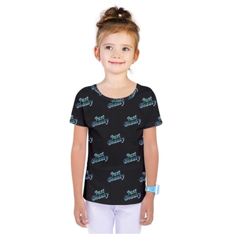 Just Beauty Words Motif Print Pattern Kids  One Piece Tee by dflcprintsclothing