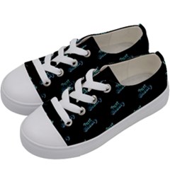 Just Beauty Words Motif Print Pattern Kids  Low Top Canvas Sneakers