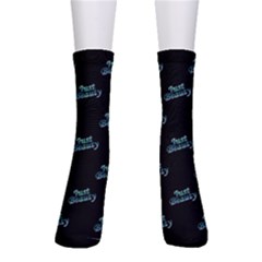 Just Beauty Words Motif Print Pattern Men s Crew Socks