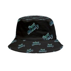 Just Beauty Words Motif Print Pattern Inside Out Bucket Hat