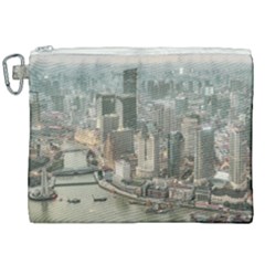 Lujiazui District Aerial View, Shanghai China Canvas Cosmetic Bag (xxl) by dflcprintsclothing