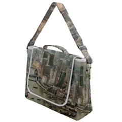 Lujiazui District Aerial View, Shanghai China Box Up Messenger Bag by dflcprintsclothing