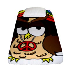  Rainbow Stoner Owl Fitted Sheet (single Size) by IIPhotographyAndDesigns