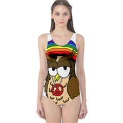  Rainbow Stoner Owl One Piece Swimsuit by IIPhotographyAndDesigns