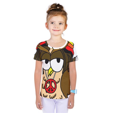  Rainbow Stoner Owl Kids  One Piece Tee by IIPhotographyAndDesigns