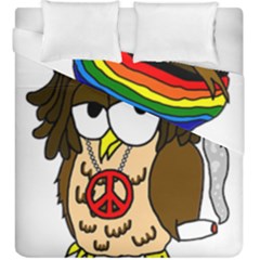  Rainbow Stoner Owl Duvet Cover Double Side (king Size) by IIPhotographyAndDesigns