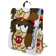  Rainbow Stoner Owl Flap Top Backpack