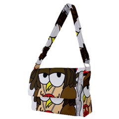  Rainbow Stoner Owl Full Print Messenger Bag (m) by IIPhotographyAndDesigns