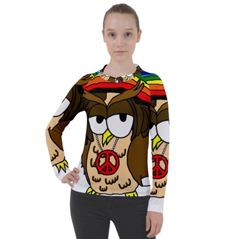  Rainbow Stoner Owl Women s Pique Long Sleeve Tee by IIPhotographyAndDesigns