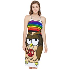  Rainbow Stoner Owl Bodycon Cross Back Summer Dress by IIPhotographyAndDesigns