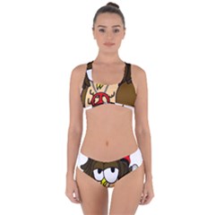  Rainbow Stoner Owl Criss Cross Bikini Set by IIPhotographyAndDesigns